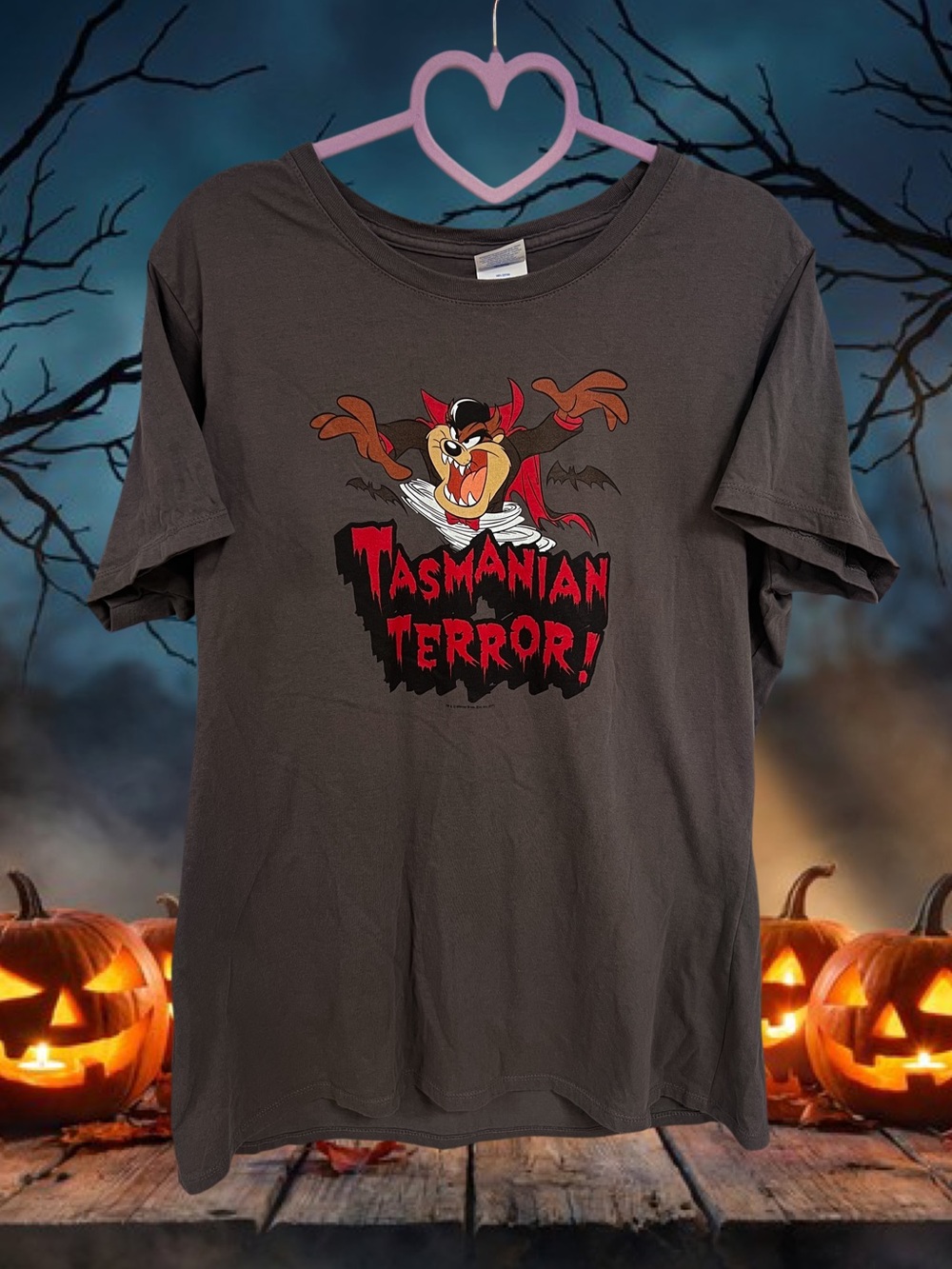 Port & Company gray Tasmanian Terror Dracula tee